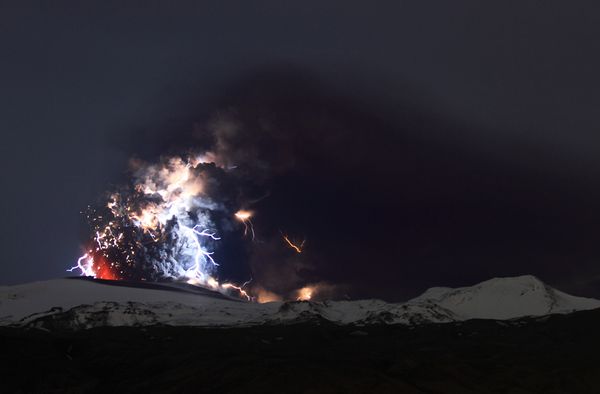 iceland volcano lightning wallpaper. Fire, Ice, and Lightning